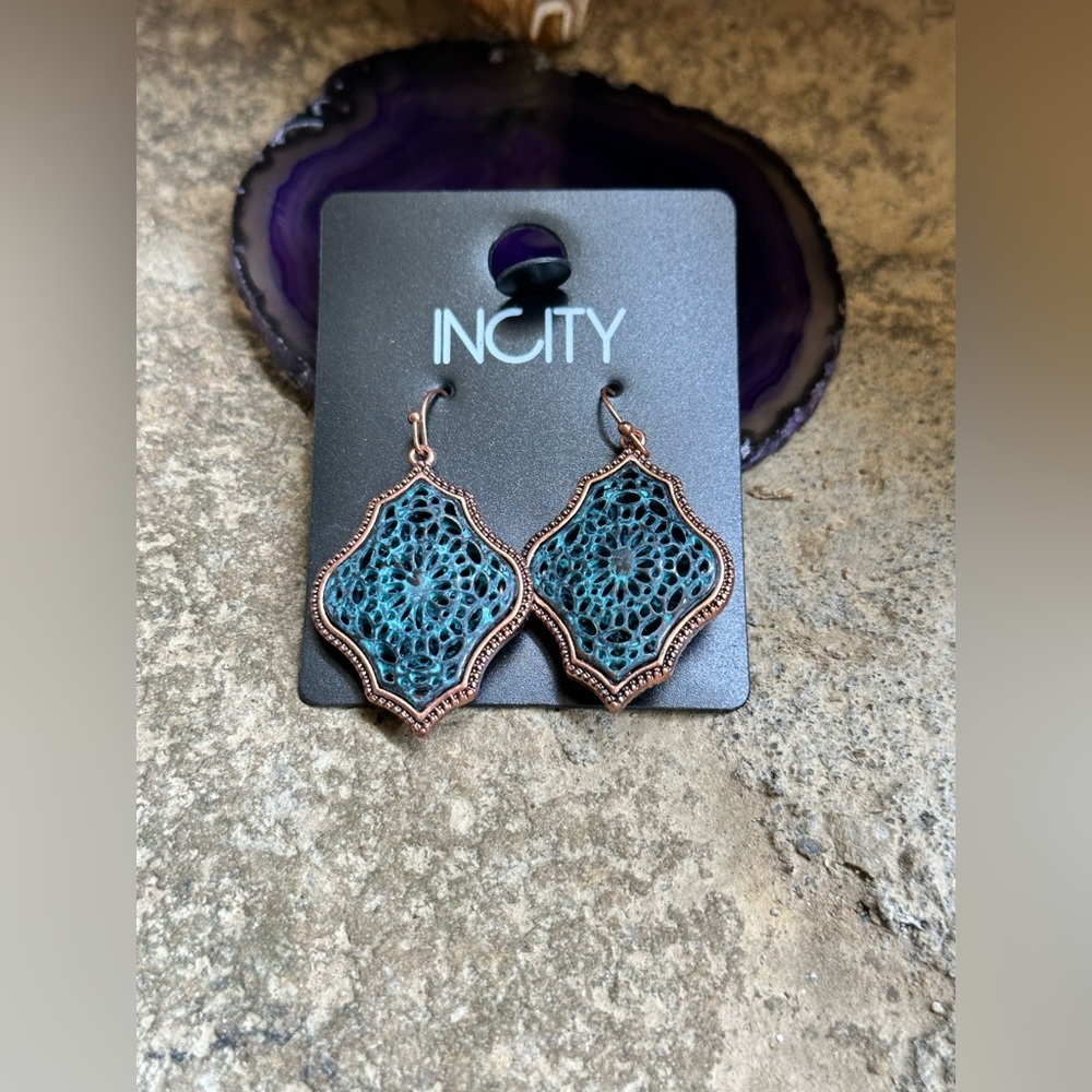 💕Copper Filagree Dangle Earrings